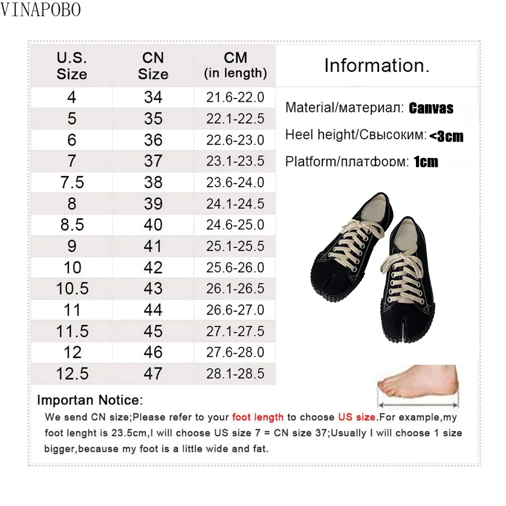 New Tabi Canvas Sneakers Women Split Toe Flats Women Shoes Low Top Tabi Shoes Pig Hoof Shoes Woman Casual femmes chaussures