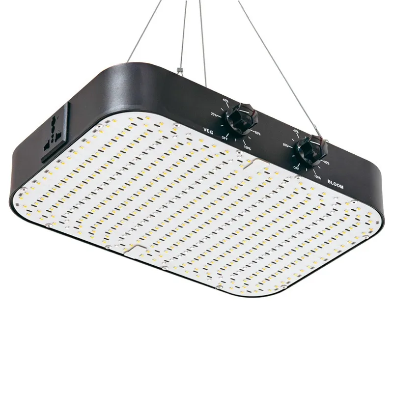 Lámpara LED de Cultivo de Espectro Completo con Alta Eficiencia Luminosa, Regulable, Refrigerada por Aire, para Plantas de Interior, Invernaderos e Hidroponía