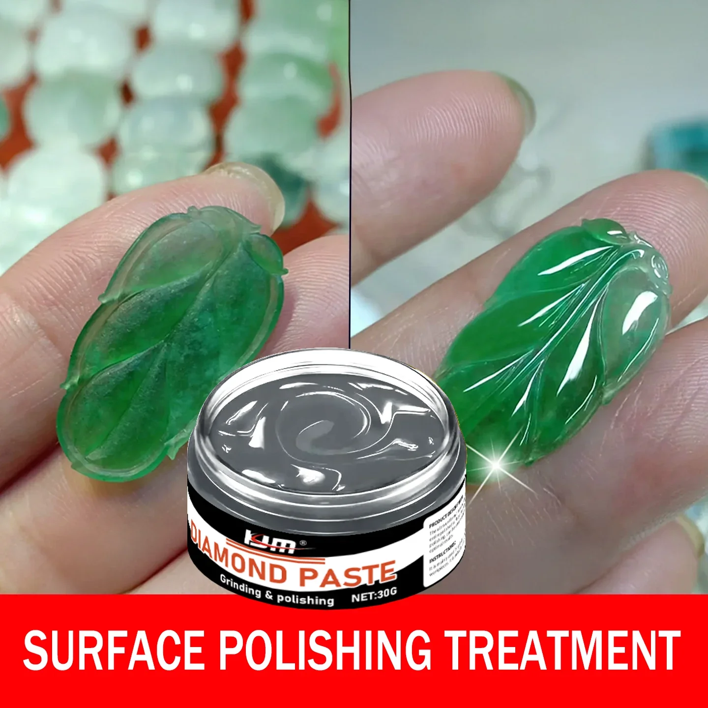 

KJM 30g Diamond Polishing Liquid Multi-Material Grinding Fluid Metal Jewelry Glass Ceramic Jade Stainless Steel Shining