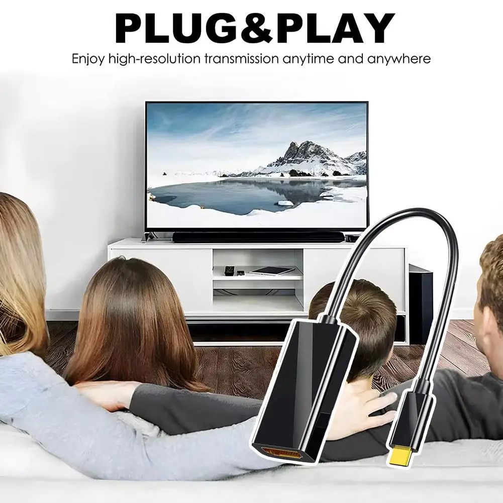 USB Typ C zu HDMI-kompatibles Kabel USB C Konverterkabel Laptop Telefon Videokabel Konverter für Macbook Pro Air iPhone 15 16 17 – Detail 6