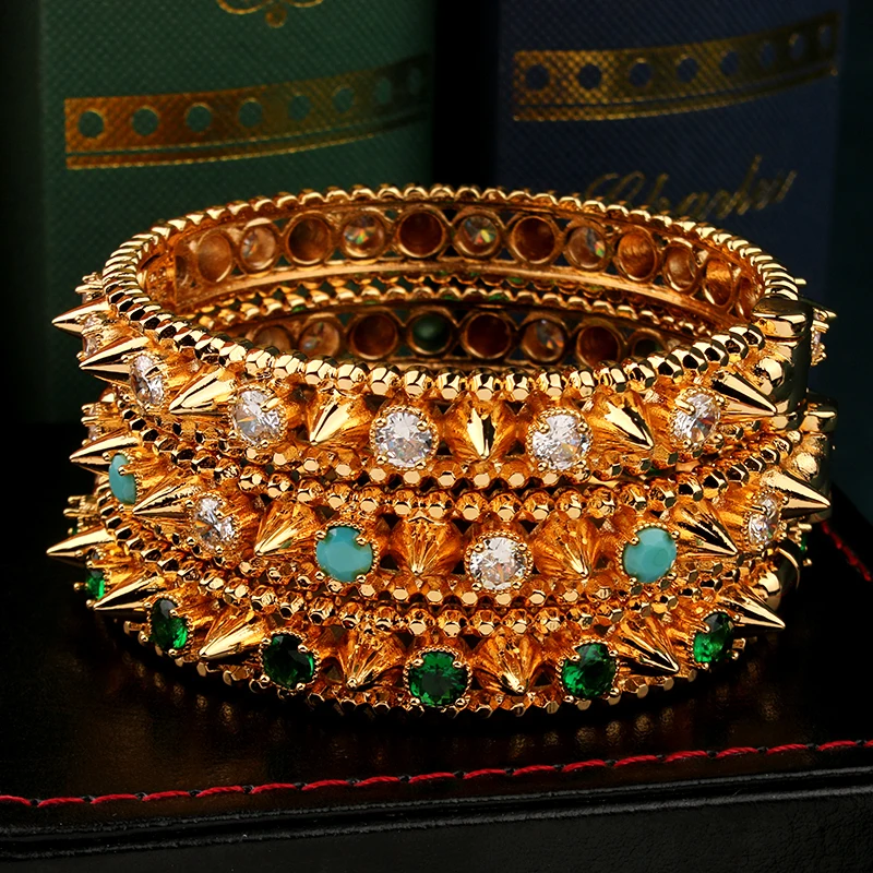 Ensemble de matiques plaquées or pour femmes, bracelet de mariage de luxe, bijoux pour patients du Moyen-Orient, Dubaï, arabe, cubique, contre-indiqué, manchette cona, nouveau