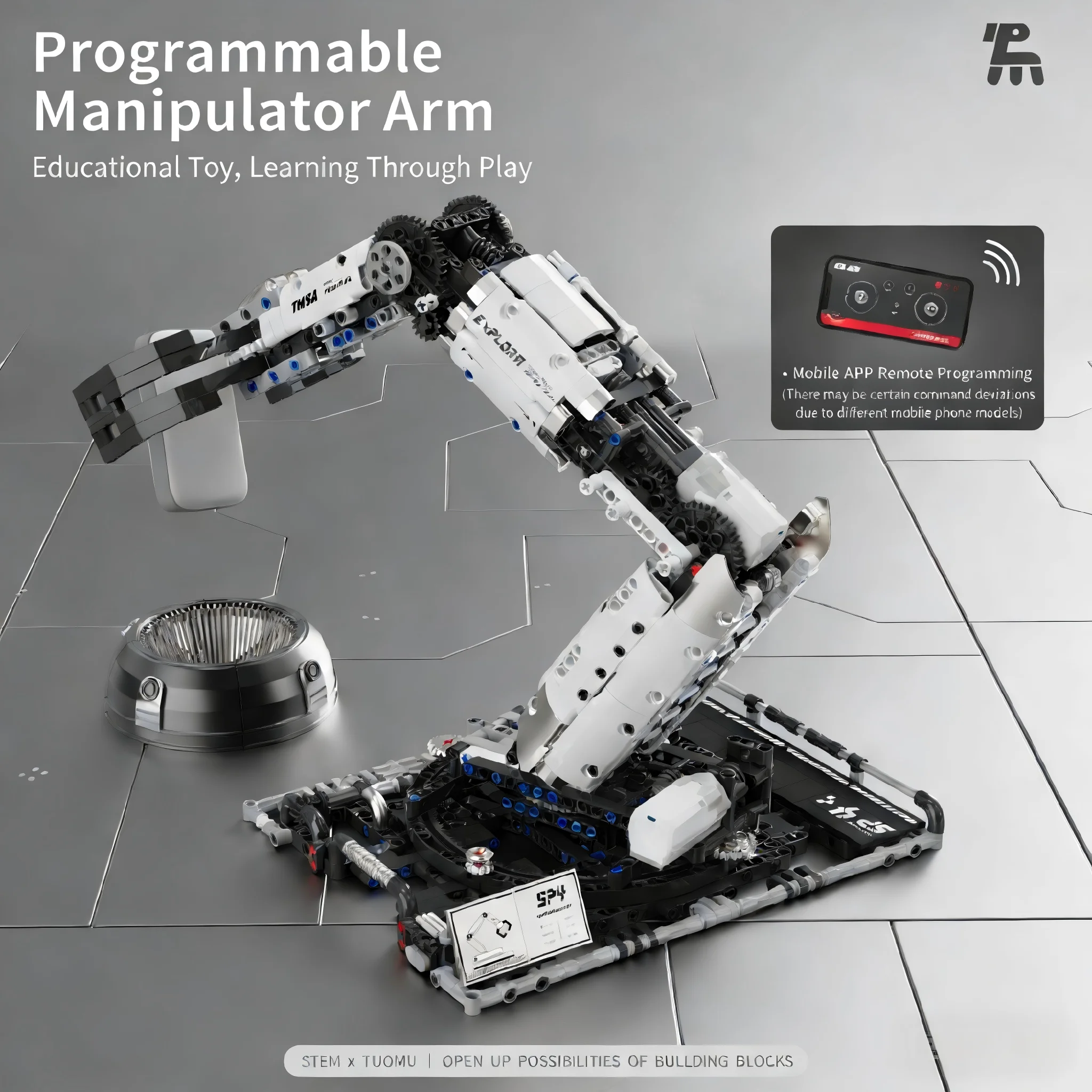 2026 New Programmable Robotic Arm Building Blocks Can Grab Challenging Puzzle Toys Suitable as an 8-Year-Old Boy's Birthday Gift
