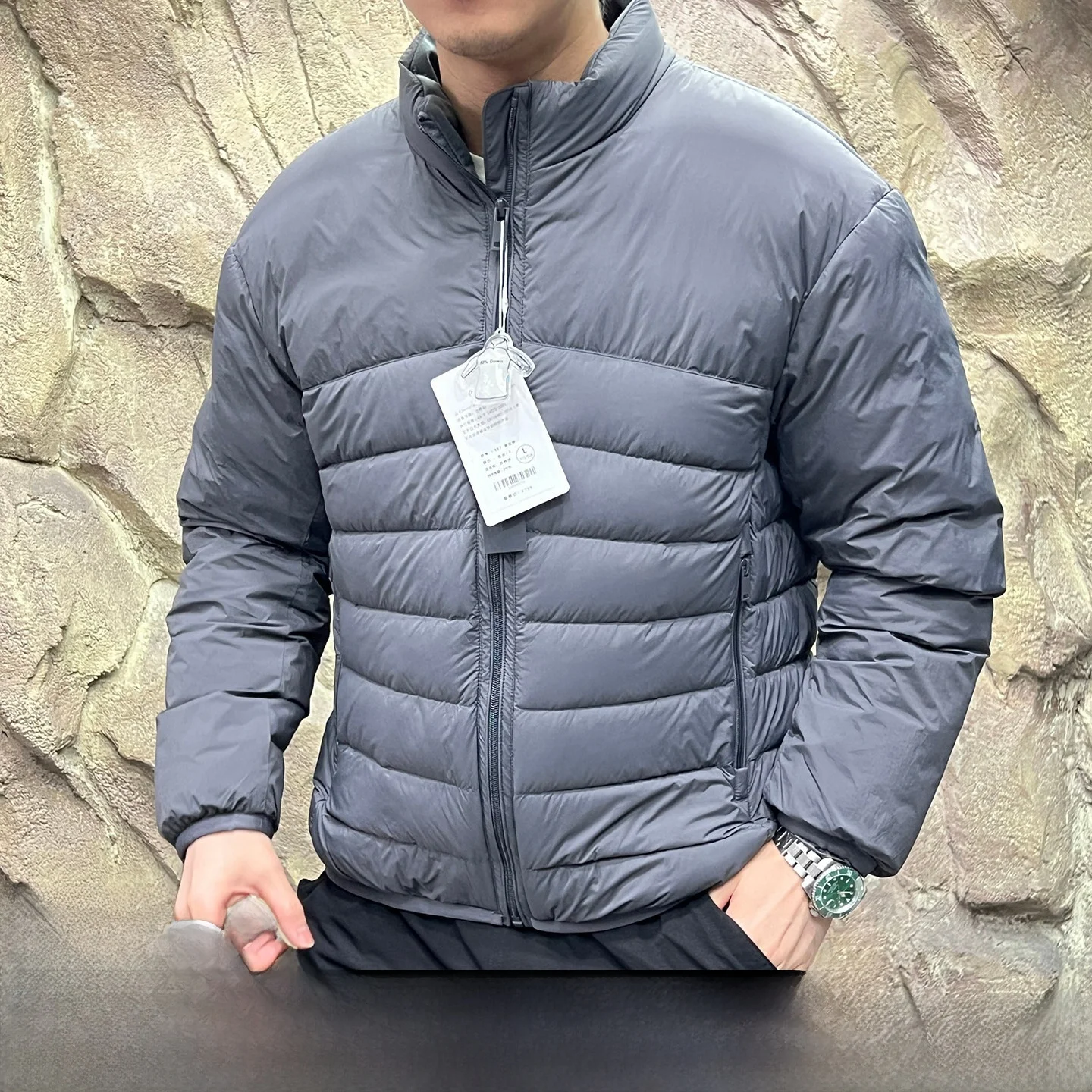 

Утепленная куртка из мягкой теплой ткани с высоким воротником, 90% белый пух, зимняя, для пар, модная, для активного отдыха, на молнии