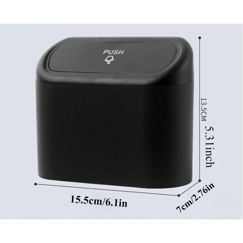 1PC Car Trash Can Seat Back Disposable Bag Mini Automobile With Cover Folding Storage Hanging Storage Box Multifunction Interior