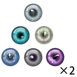 Blyth Doll Eyes Dome Glass 10mm-40MM Doll Eyes DIY Crafts Eyeballs Heart Star Pattern Eyes Accessories Glass Eyes