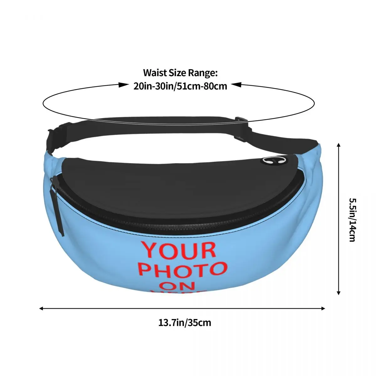 DIY Logo Fanny Pack para Mulheres, Crossbody, Bolsa de cintura, Bolsa de dinheiro para telefone, Dinheiro, Family Pets, Impressão fotográfica personalizada, Moda, Corrida