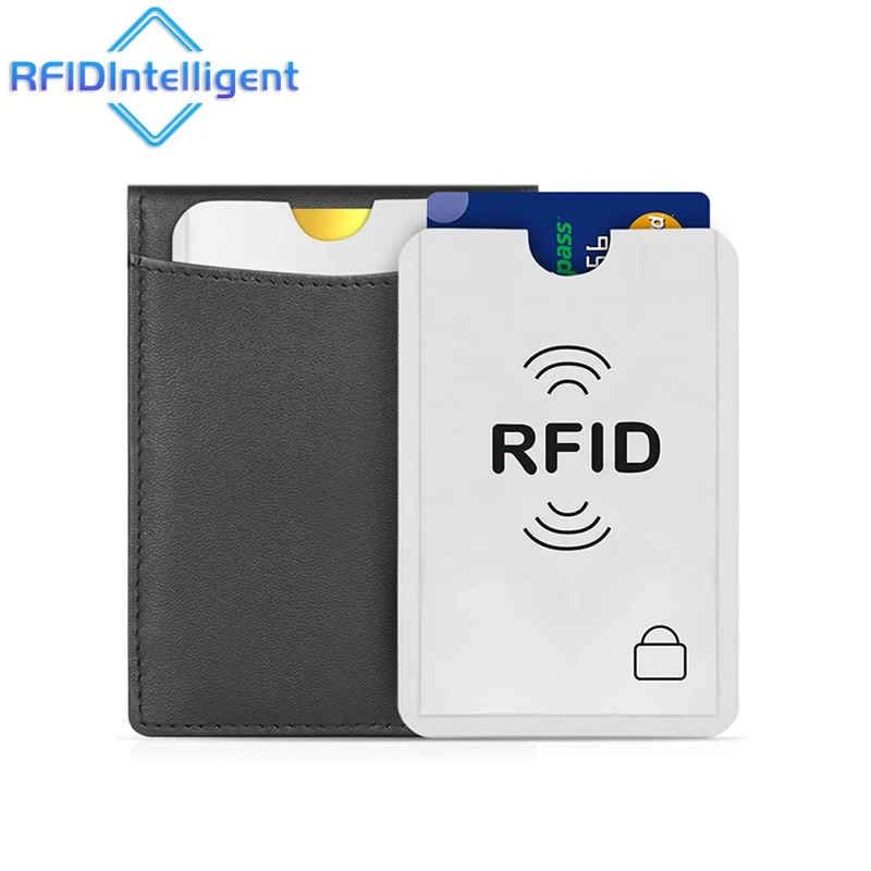 10 Stuks Aluminiumfolie Rfid Blokkerende Hoezen Creditcard Houders Anti Diefstal Elektronische Zakkenrollen Beschermers Past Portemonnee Portemonnee Portemonnee