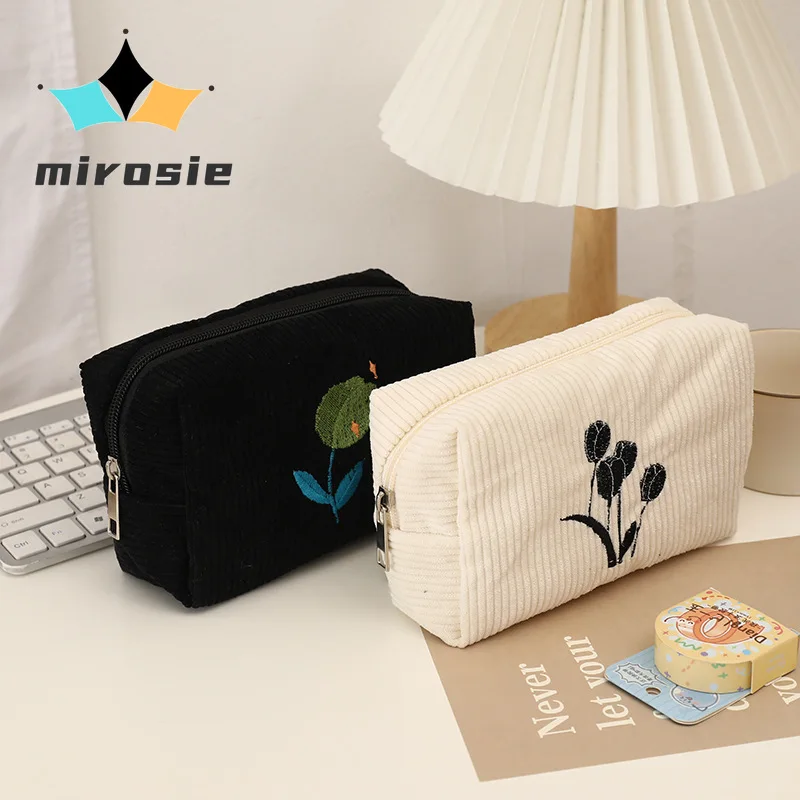 MIROSIE-Floral Makeup Bag for Ladies, Cosmetic Organizer, Skincare Pouch for Women, Travel Toiletry Bag for Girls, Fashion