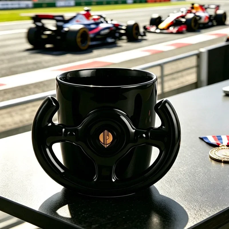 Car Themed Ceramic Coffee Mug, Creative Auto Design Couples Tea Cup, Office Home Kitchen Drinkware, Unique Gift for Him Her