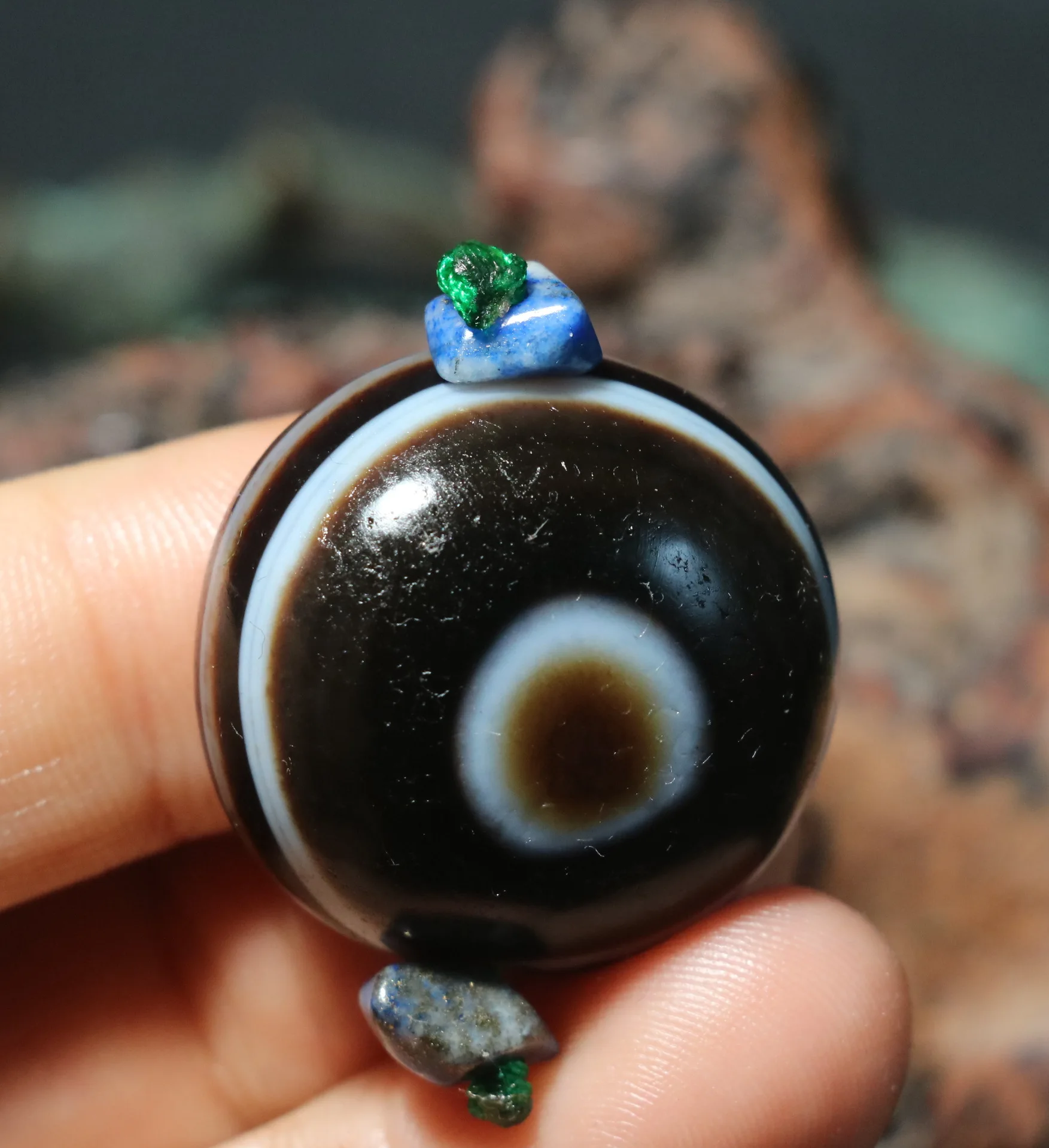 

Magic Power Tibetan Old Agate Heaven Eye Goat Eye dZi Bead Pendant Amulet LKbrother Talisman Treasure UPD240322Bv2q