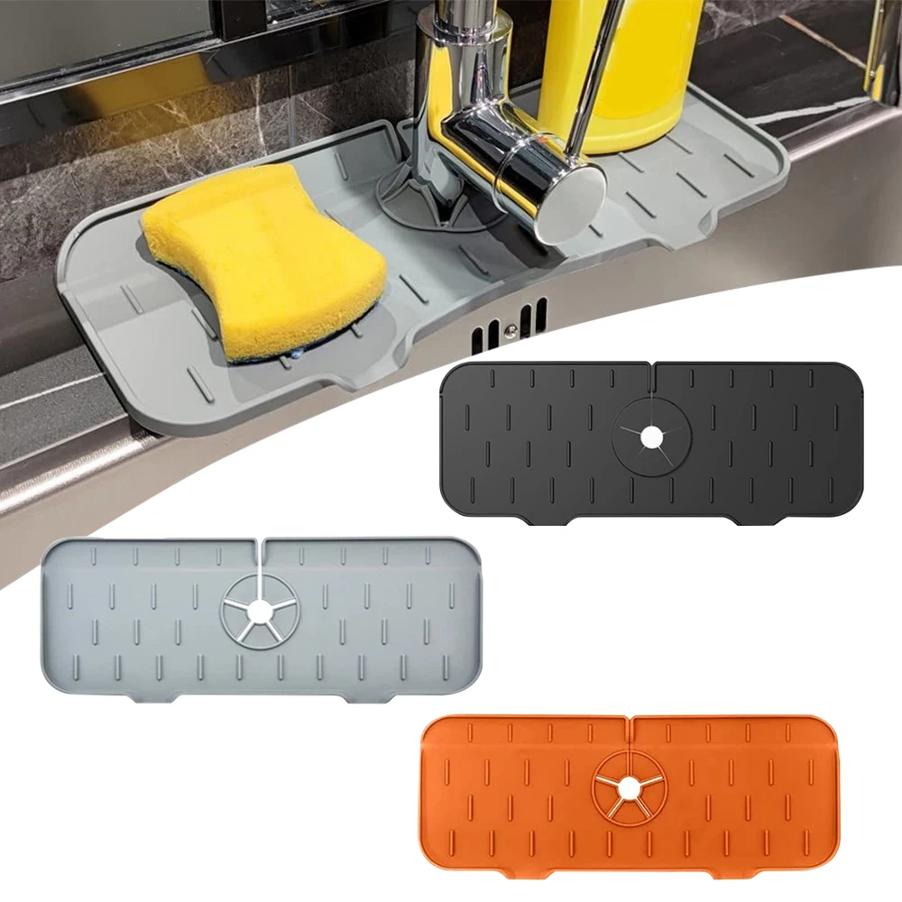 

Кухонный силиконовый коврик для смесителя, коврик для улавливания воды, полка, раковина, всплеск, защитный коврик для столешницы, сливной коврик для ванной комнаты, аксессуары