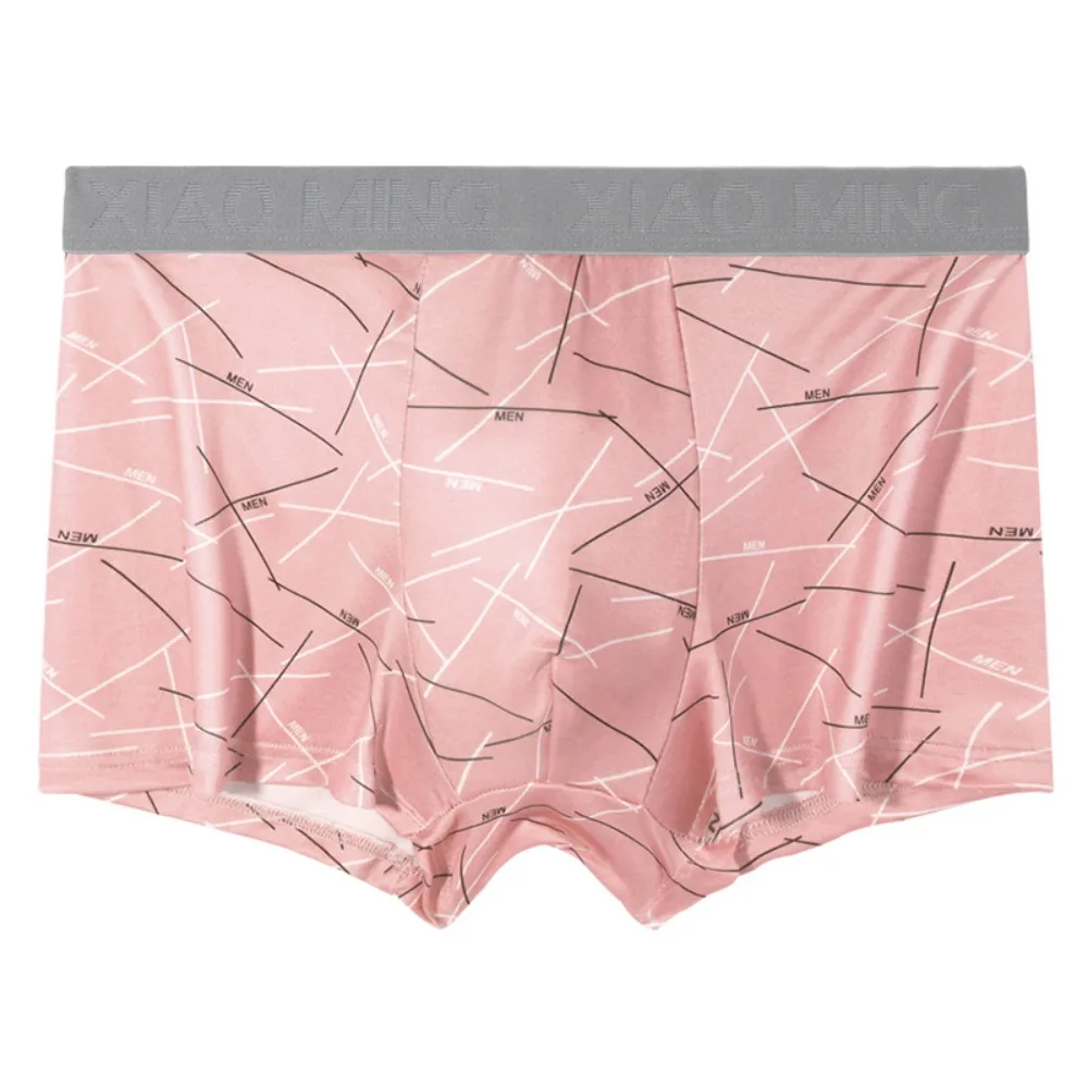5 stuks mode plus size heren boxershorts midden taille elastisch ondergoed voor man naadloze lingerie gedrukt slipje mannelijk
