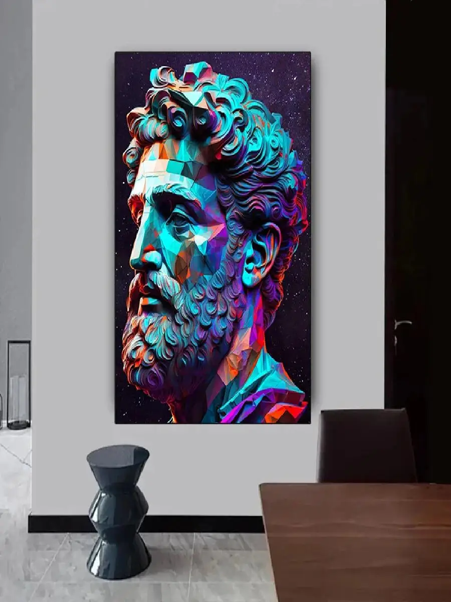 Marcus Aurelius Canvas Art  Stoic Philosopher Wall Prints for Living Room Decor