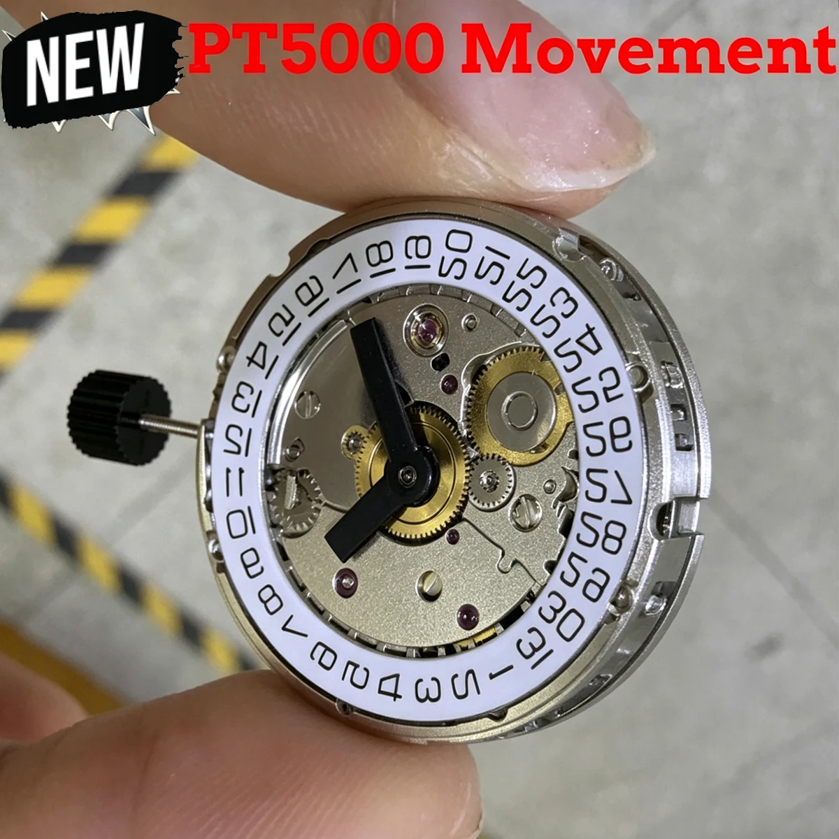 Movement PT5000 automatic with high accuracy mechanical function and date wheel, compatible with Seagull ST21-ETA2824-2 25-jewel