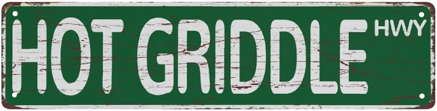 Metal Tin Signs Hot Griddle Highway Funny Vintage Slim Street Tin Signs 16 X 4 Inch Wall Art Decor Iron Poster For Home Farmhous