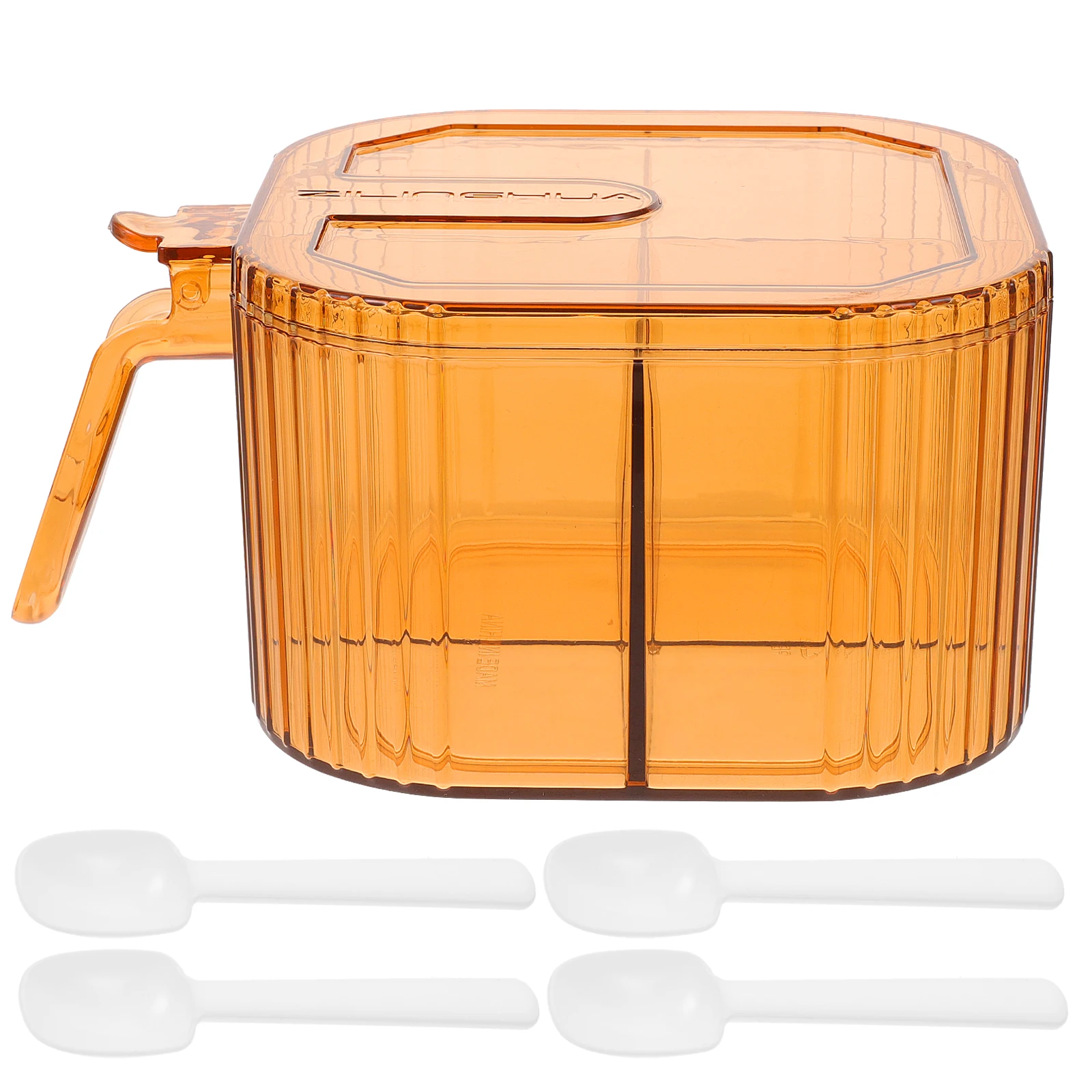 

1 set Multifunctional Spice Jar Seasoning Box Lids Countertop Storage Container Condiment Bottle Fresh Odor-Free Easy Clean