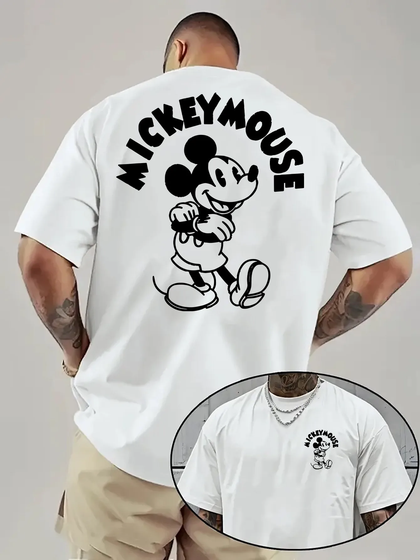 

Футболка с Микки Маусом Disney, хлопковая мужская и женская повседневная модная уличная одежда большого размера, свободная одежда унисекс с короткими рукавами для мероприятий