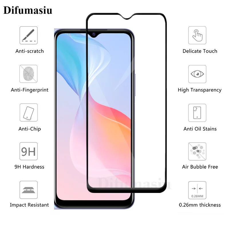 For Vivo Y21 Tempered Glass Vivo Y02S Y16 Y01A Y22S Y35 Y30 5G Y33T Y21T Y33S Y15S Y15A Y3S Y31 Y72 Y52 Y76 5G Screen Protectors