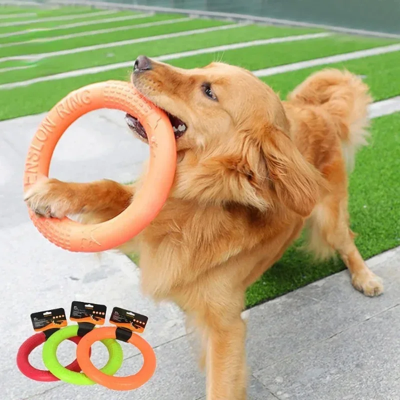 

Pet Toy Flying Discs EVA Dog Training Ring Puller Resistant Bite Floating Toy for Small Medium Large Big Dog Outdoor Interactive