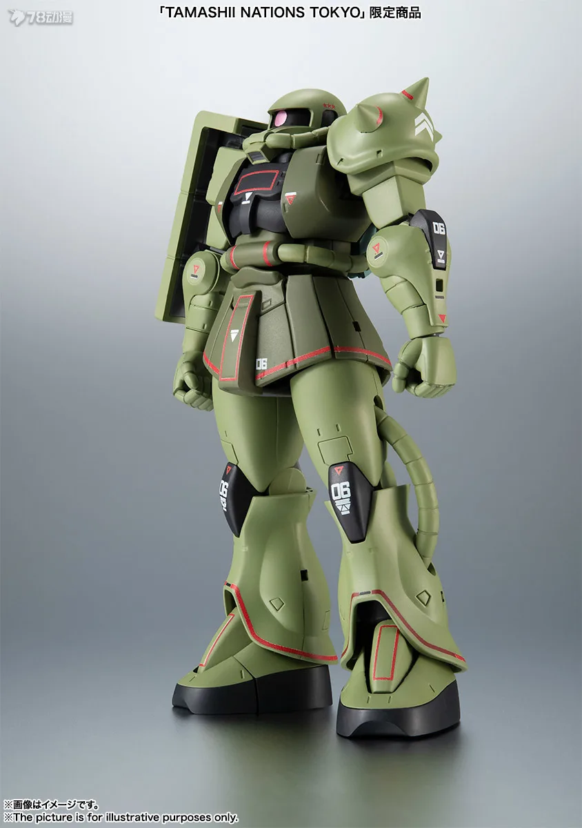 BANDAI d'origine LE ROBOT SPIRITS Ver. A.NA.M.E. Combinaison MOBILE GUNDAM MS-06 Zaku, modèle fini, jouet de Collection, ornements