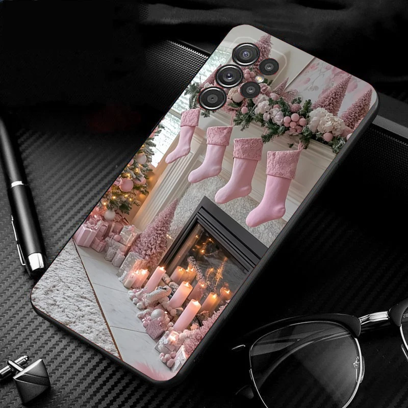 

Phone Case For Samsung Galaxy S25 S24 S23 S22 S21 Ultra S24 S23 S22 S21 S25 Plus S24 S20 FE Santa Christmas Tree