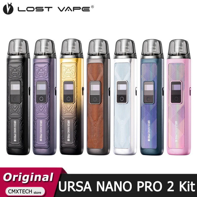 Original Lost Vape URSA NANO PRO 2 Kit 30W 1000mAh Built-in Battery with 2.5ml URSA Cartridge V2 Electronic Cigarette Vaporizer