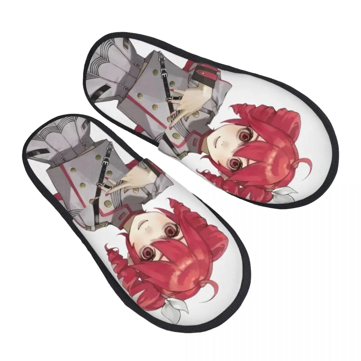 Winter House Slippers Kasane Teto Accessories Household Fur Slides Slippers Bedroom Cute Manga Soft Anti Slip Slides