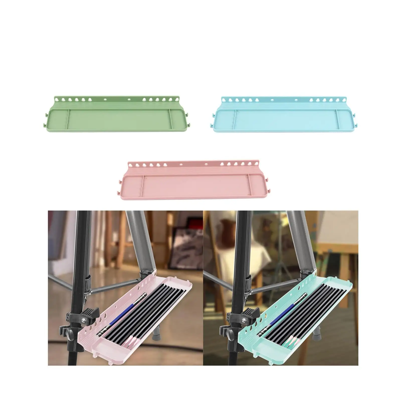 Easel Tray Shelf, Paints Storage Tray, Detachable, Artists Painting Accessories
