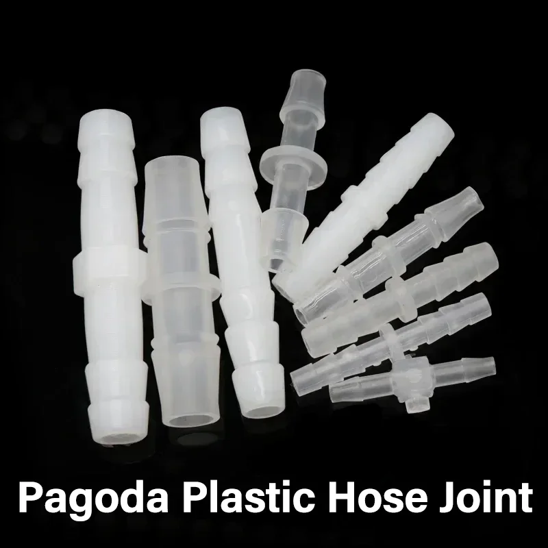 

10~50pcs Pagoda Plastic Hose Joint 1.6 2.4 3.2 4 4.8 5.6 6.4 8 9.5 10 mm Straight Type Accessories Pipe Hose Connector