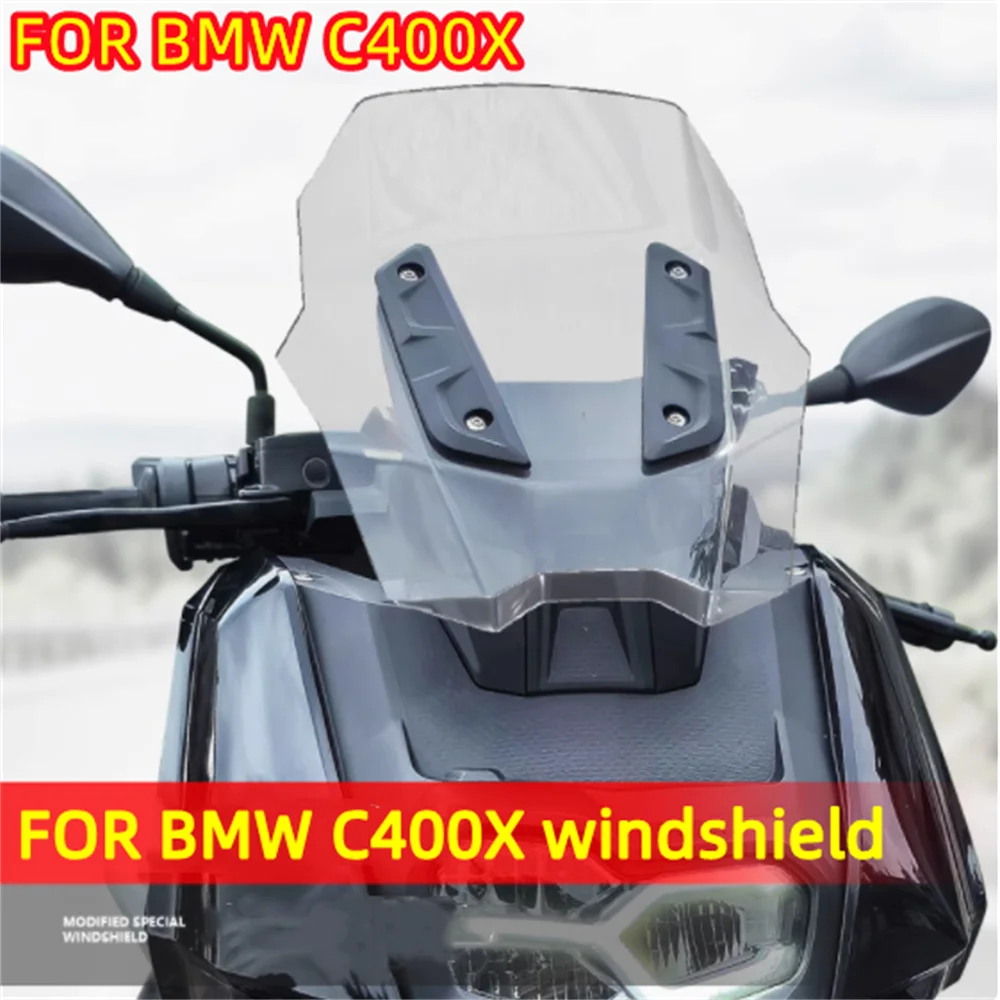 For BMW C400X C 400X Front Windshield Modification Windshield High Barrier Accessories