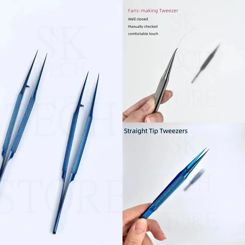 

2PCS Professional Titanium Alloy Tweezers Set Precision Antimagnetic Mobile Phone Repair Motherboard Electronic Flying Line Tool