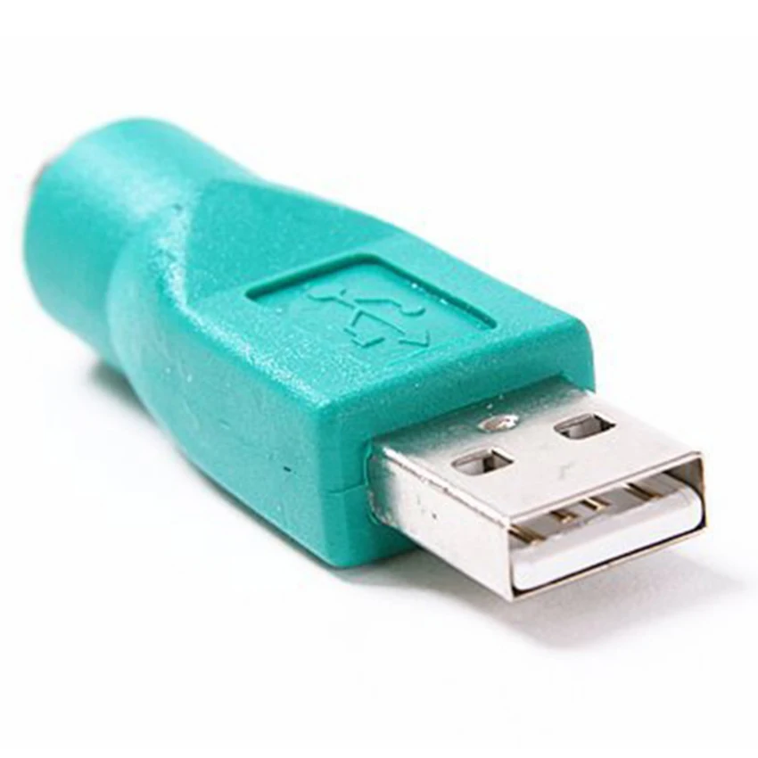 2 قطعة PS/2 أنثى إلى USB ذكر محول محول موصل للكمبيوتر لوحة المفاتيح الماوس #4