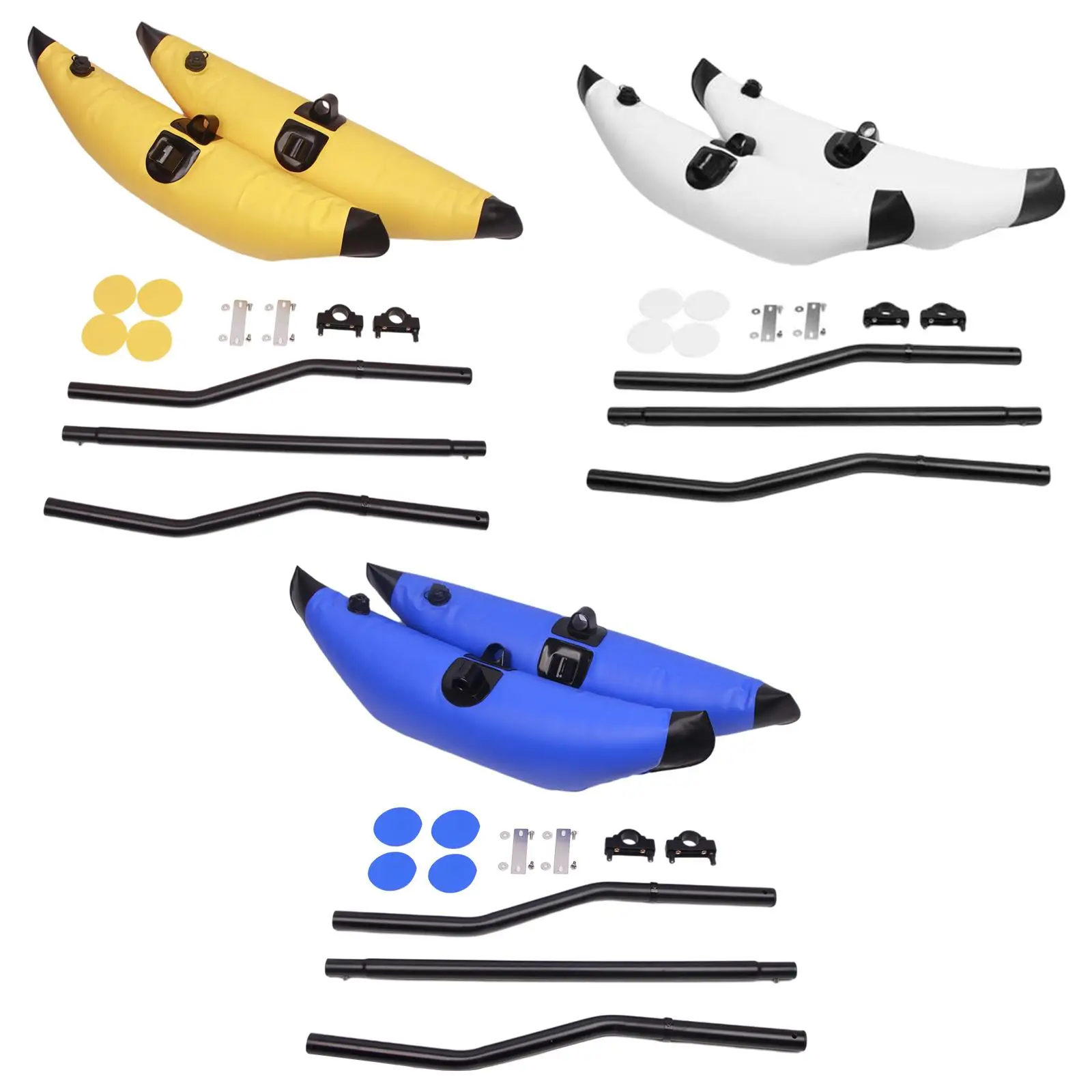Kayak Stabilization System Inflatable Outrigger Float Rods Repair Patches for Fishing Boat, Canoes