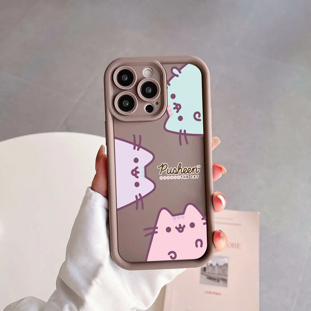 Cute Cat Pusheens Camera Protection Case for Huawei P20 P30 P40 P50 Mate 20 30 40 Pro Nova 7 9 10 SE Soft TPU Back Cover Funda