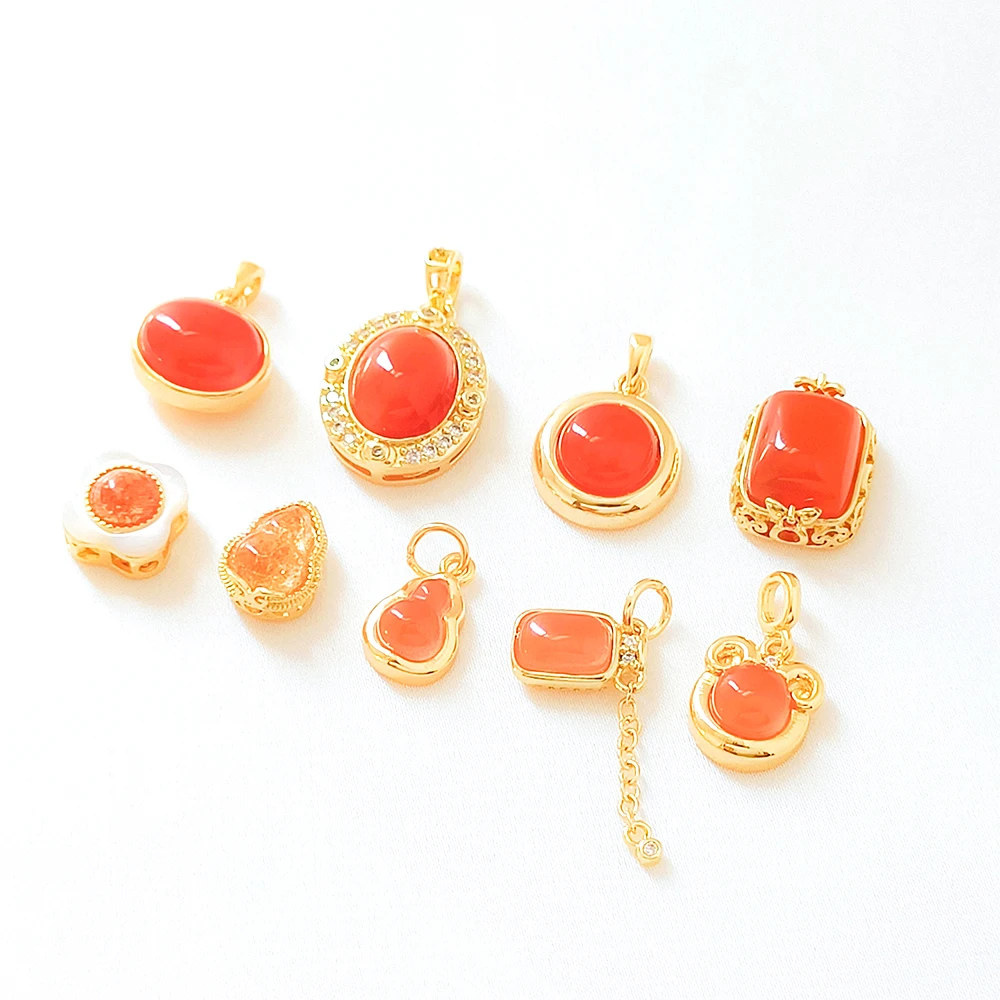 Jewelry Making Raw Materials - 1 PCS Brass Coated Gold Inlaid