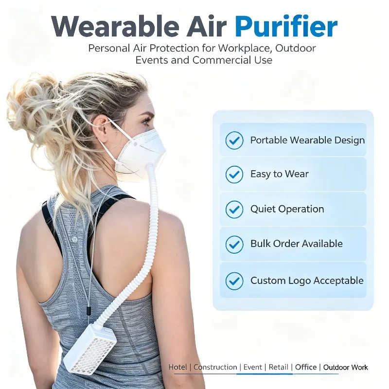 Portable Wearable Air Purifying Mask Anti-virus Anti-dust PM2.5 Protector for Construction Hospital Outdoor Haze Weather