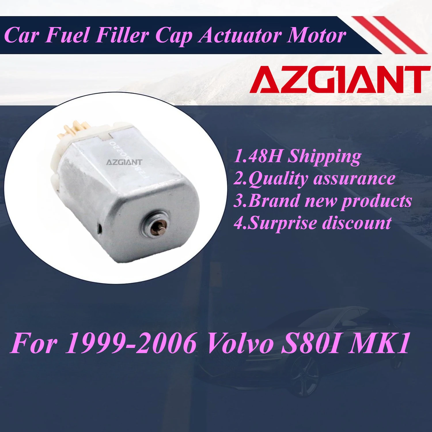 محرك المحرك غطاء فتحة تعبئة وقود السيارة الأنيق لـ 1999-2006 فولفو S80I MK1 قطع غيار جديدة عالية الجودة فرشاة كربون نحاسية #1