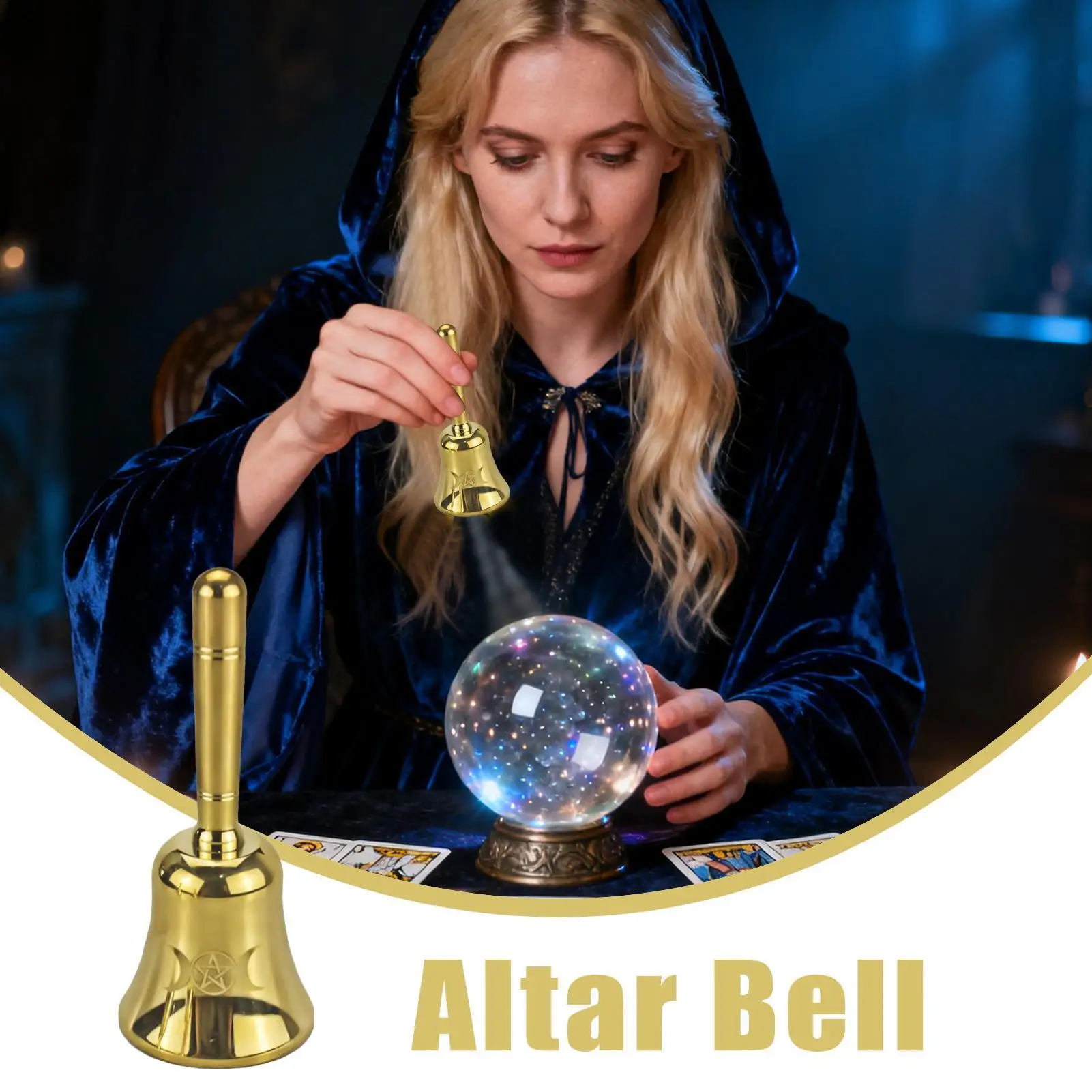 Ручной колокольчик, латунный колокольчик для свадьбы, музыкальный инструмент, кольцо с благословением, колокольчик для детей, рождественский спортивный футбол, животное