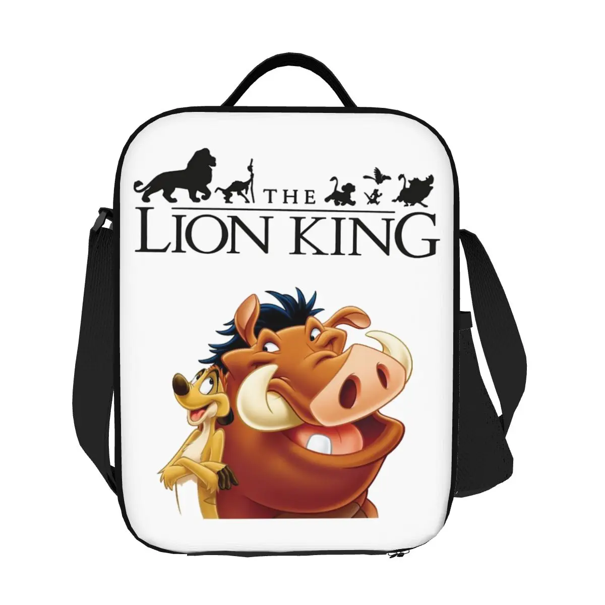 

Custom The Lion King Logo Insulated Lunch Tote Bag for Women Portable Cooler Thermal Food Bento Box School