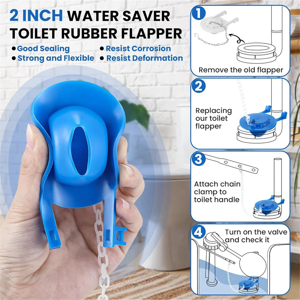 طقم استبدال خزان المرحاض، طقم استبدال صمام المرحاض العائم 2 بوصة فلابر المرحاض، مقبض دافق المرحاض الأمامي HOT