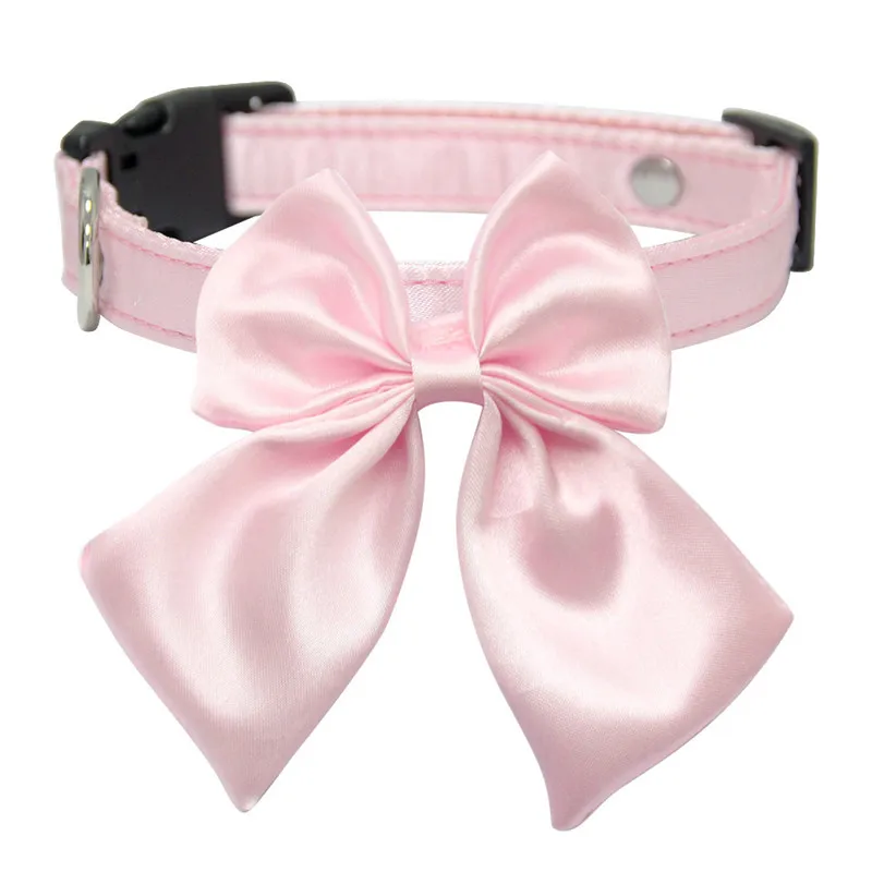 Bowknot كلب الياقات عالية الجودة الصغيرة المتوسطة الكلاب قلادة ربطة القوس فيونكة قابل للتعديل الانفصال الحيوانات الأليفة طوق مجوهرات الحفلات