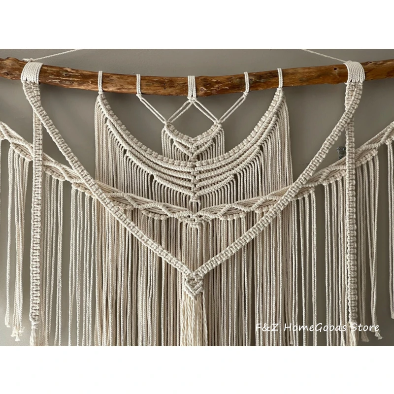 Large Layered Macrame Wall Hanging Tapestry Hand Weaving Bohemian Style For Home Decor Living Room Bedroom Headboard Decoration