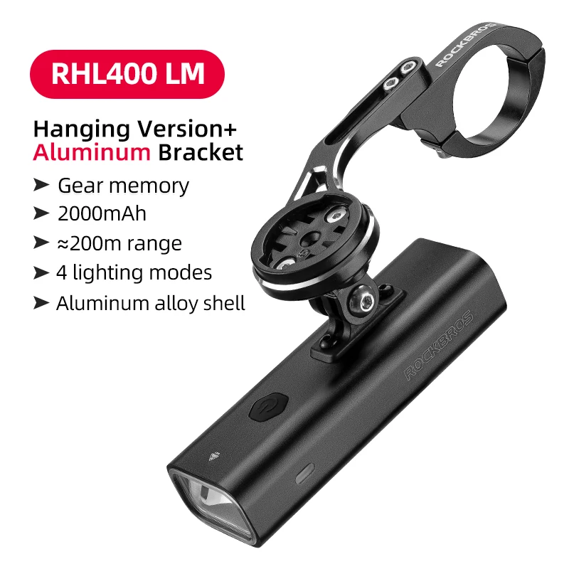 ROCKBROS 400LM Bike Front Light, IPX6 Waterproof