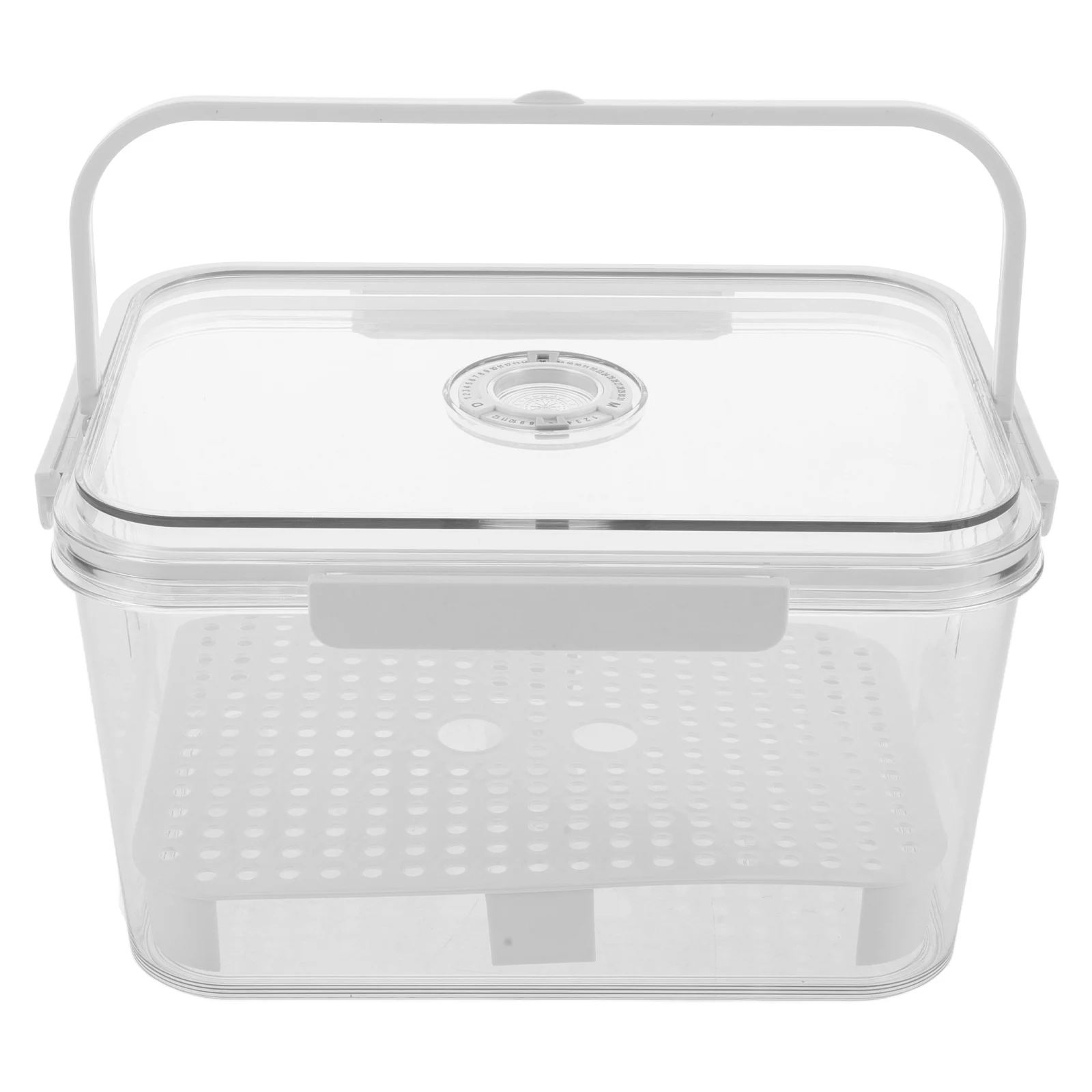 

Breadbox Airtight Storage Container with Handle Time Recording for Homemade Bread Loaf Kitchen Countertop Organizer