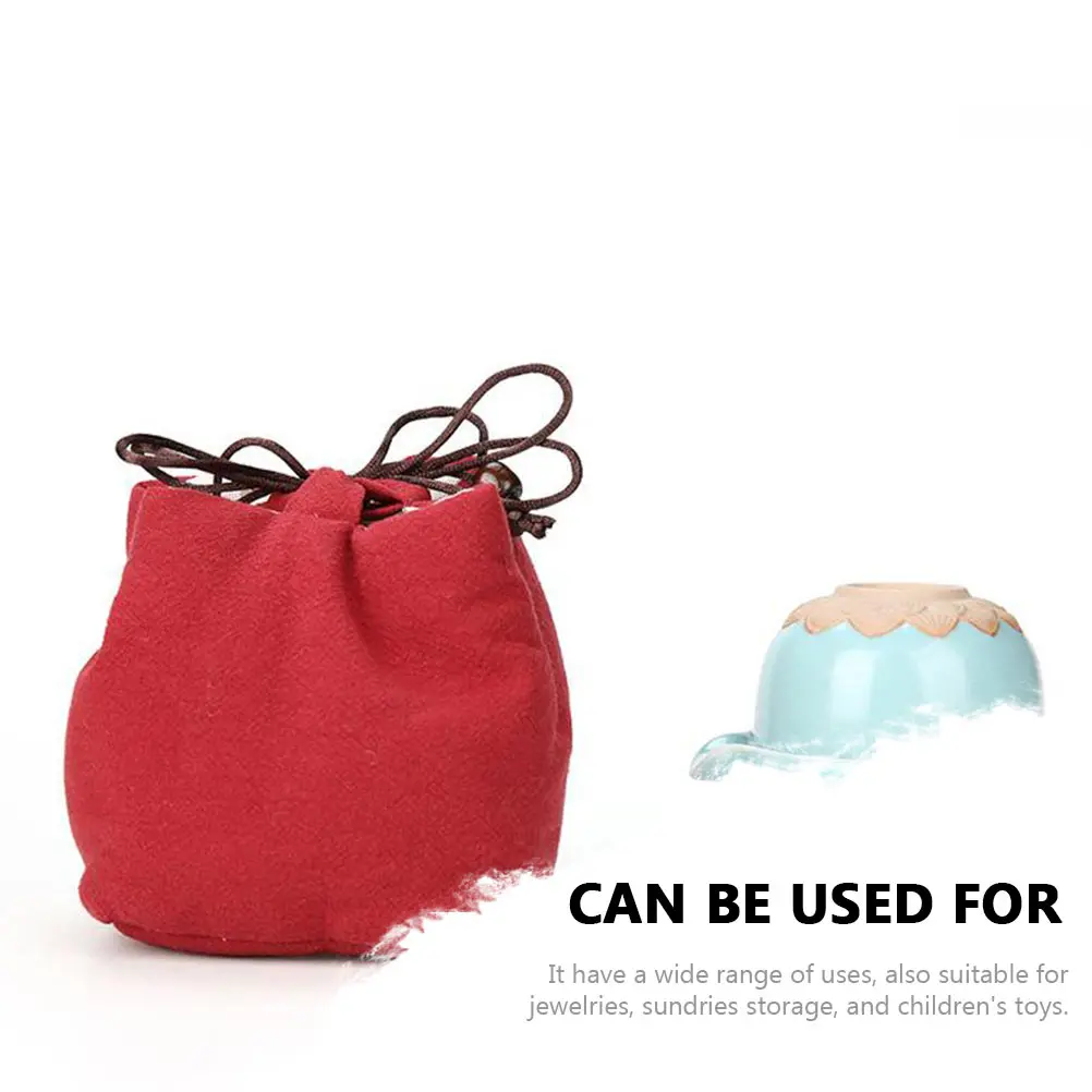 

Teaware Storage Bag Portable Travel Container for Teapot Cup jewelries sundries Compact Light Weight Practical Design