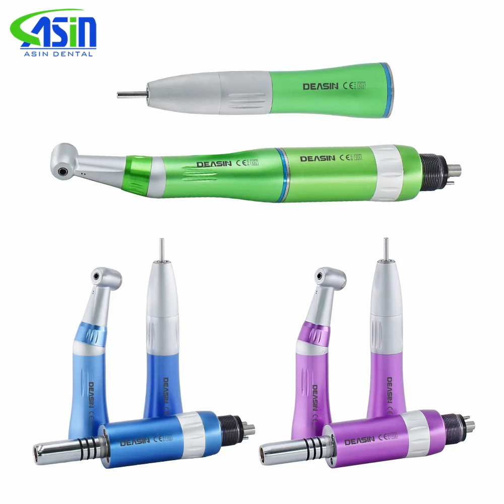 

Colorful Low Speed Handpiece Kit Air Turbine Straight Contra Angle Air Motor Inner Water Spray 2/4Holes Turbine Handpiece