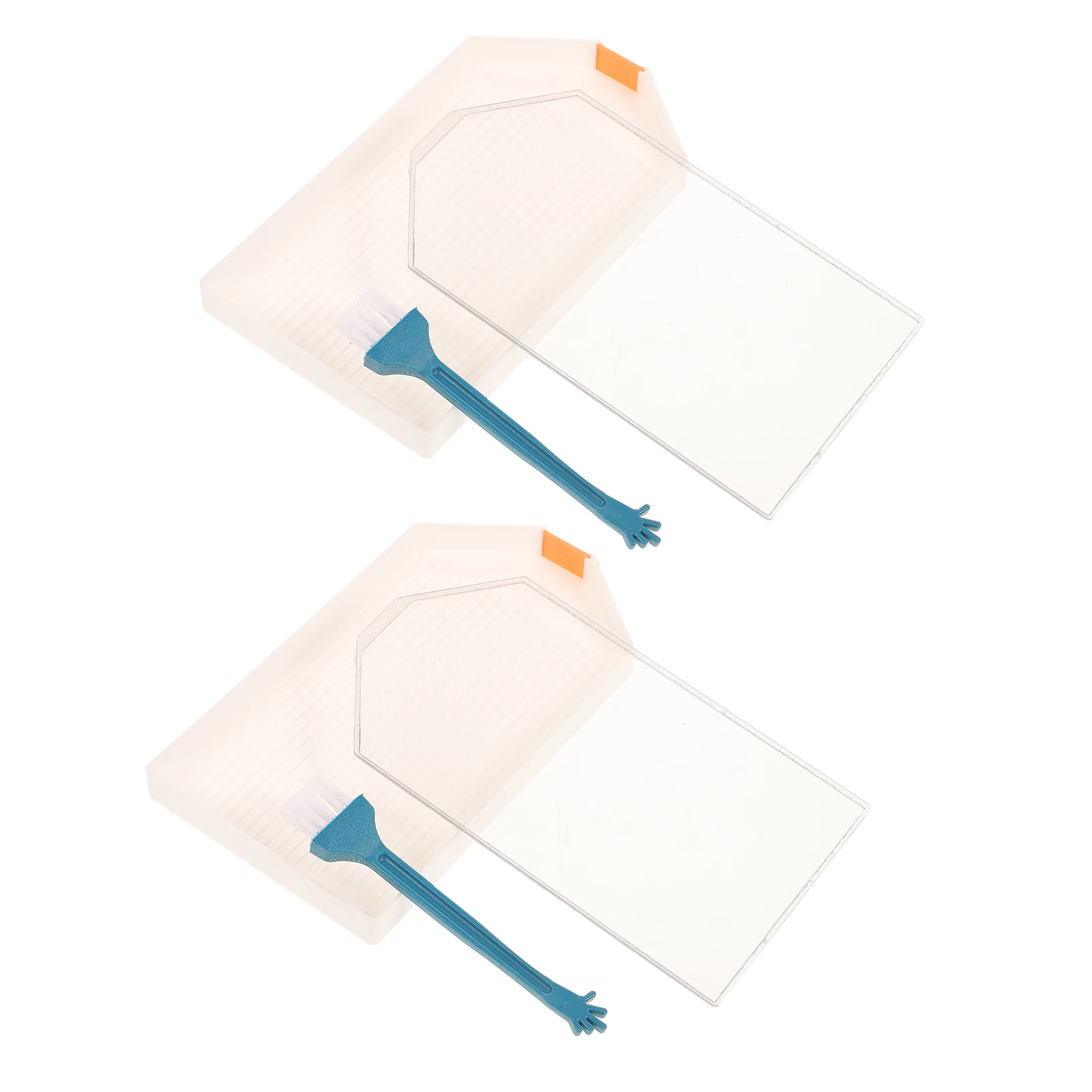 

2Sets Diamond Drawing Tray Durable Plastic Organizer Storage Kit for DIY Nail Art Rhinestones Beads Sorting Holder