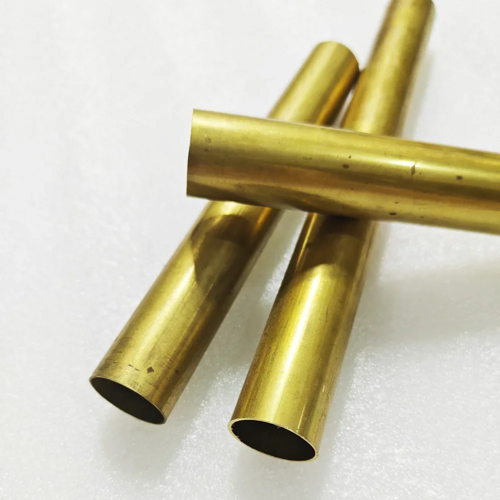 Brass Hollow Tube Round Tubing Brass Pipe Diy Metal Model OD 6mm 8mm 10mm 12mm 16mm 20mm 25~50mm ID 2mm 3mm 4mm~46mm