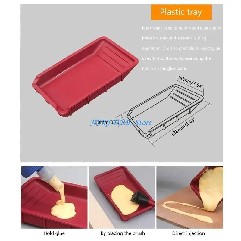 

L8RC 4 Pieces Woodworking Arts Crafts and Spreader Applicator Set 1 Tray 1 Comb for Wodworking Arts Crafts Around The