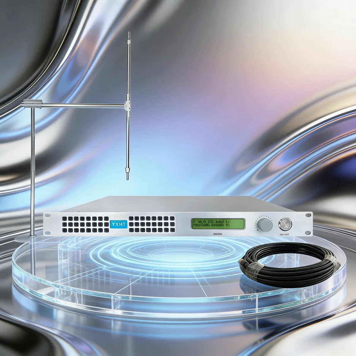 

Community 100W FM Transmitter Set with Antenna & Cable, Parking Broadcast, PLL Stable Performance